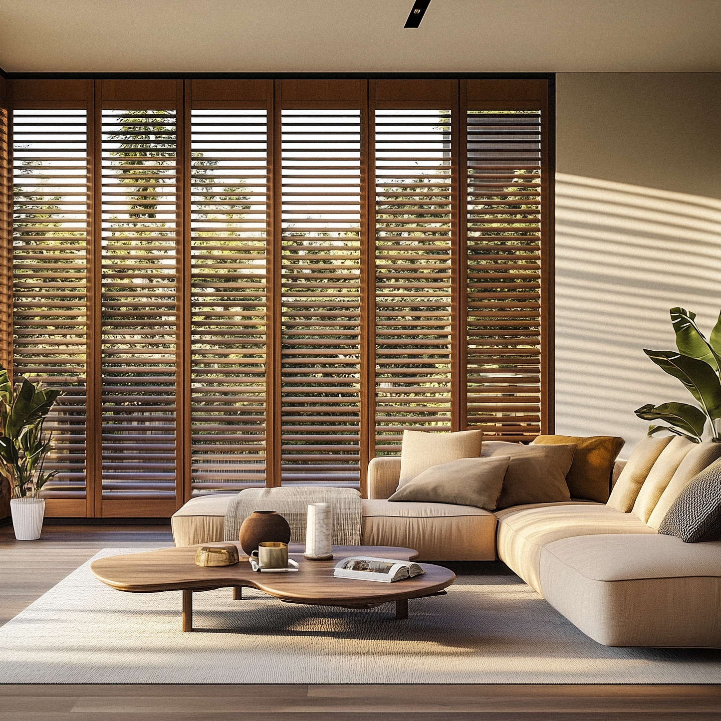 PVC Plantation Shutters (Wooden Colour)